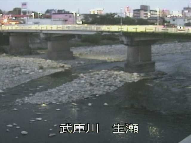 兵庫県の河川ライブカメラ｢武庫川 西宮市塩瀬町(生瀬橋)｣のライブ画像